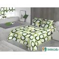 COLCHA ESTAMPADA AROS - Color : VerdeMedidas : Cama de 150 - 250 x 275