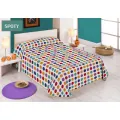 COLCHA ESTAMPADA SPOTY - Medidas Cama de 90 - 180 x 275